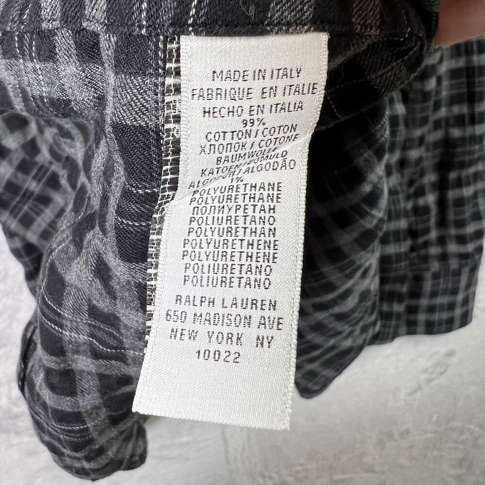 Ralph Lauren Men's Dress SHirt Black Plaid Size XL Lightweight Business Casual - Picture 6 of 15